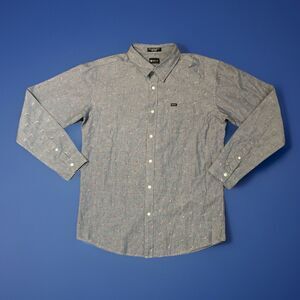 New! MATIX x Zumiez Katana Woven Shirt Blue Chambray Size XL